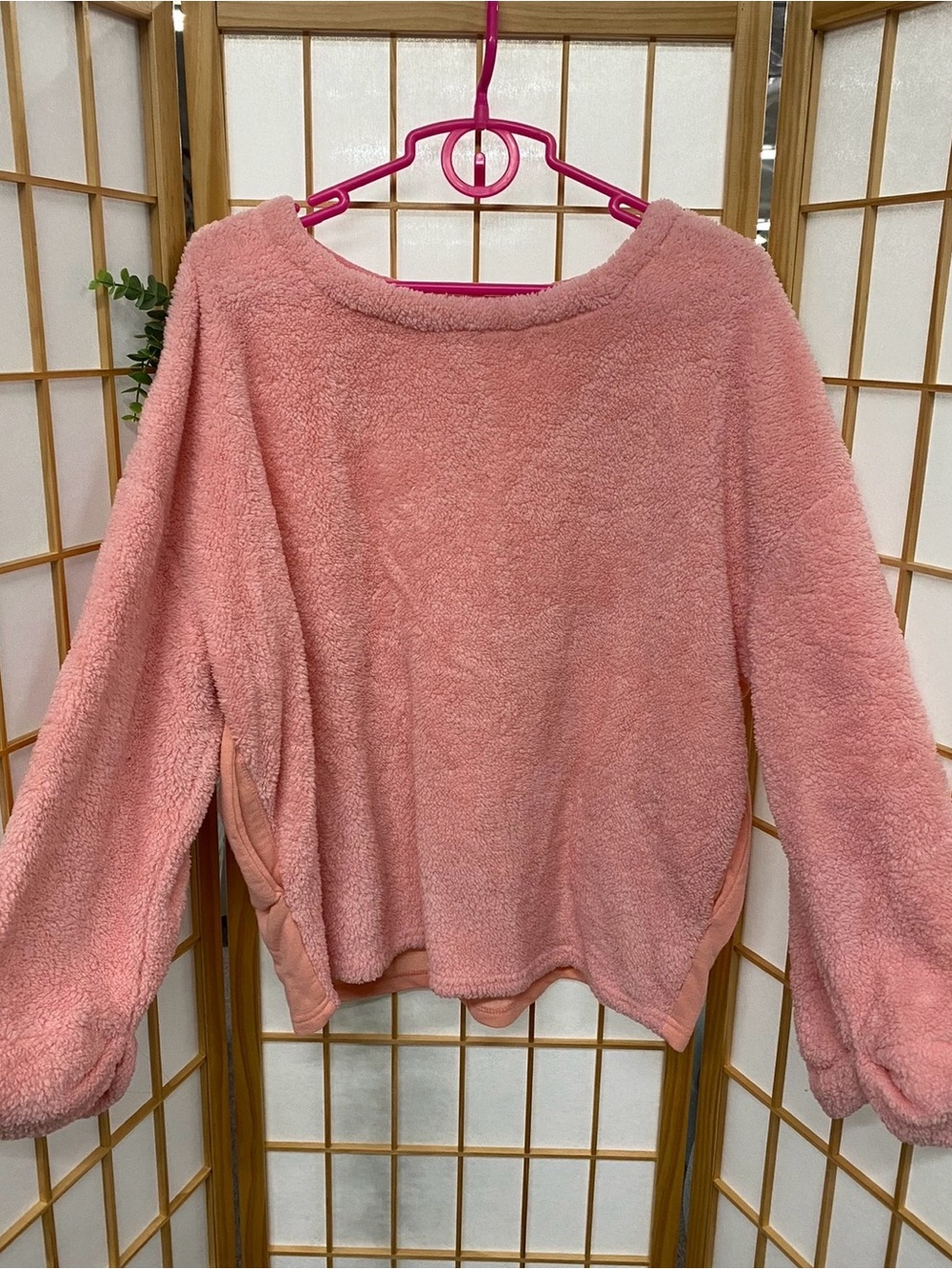 Umgee Dusty Rose Plush Crewneck Sweater
